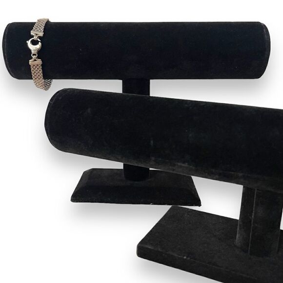Black Velvet T-Bar Bracelet Jewelry Display Stand Set of 2 - Picture 13 of 15